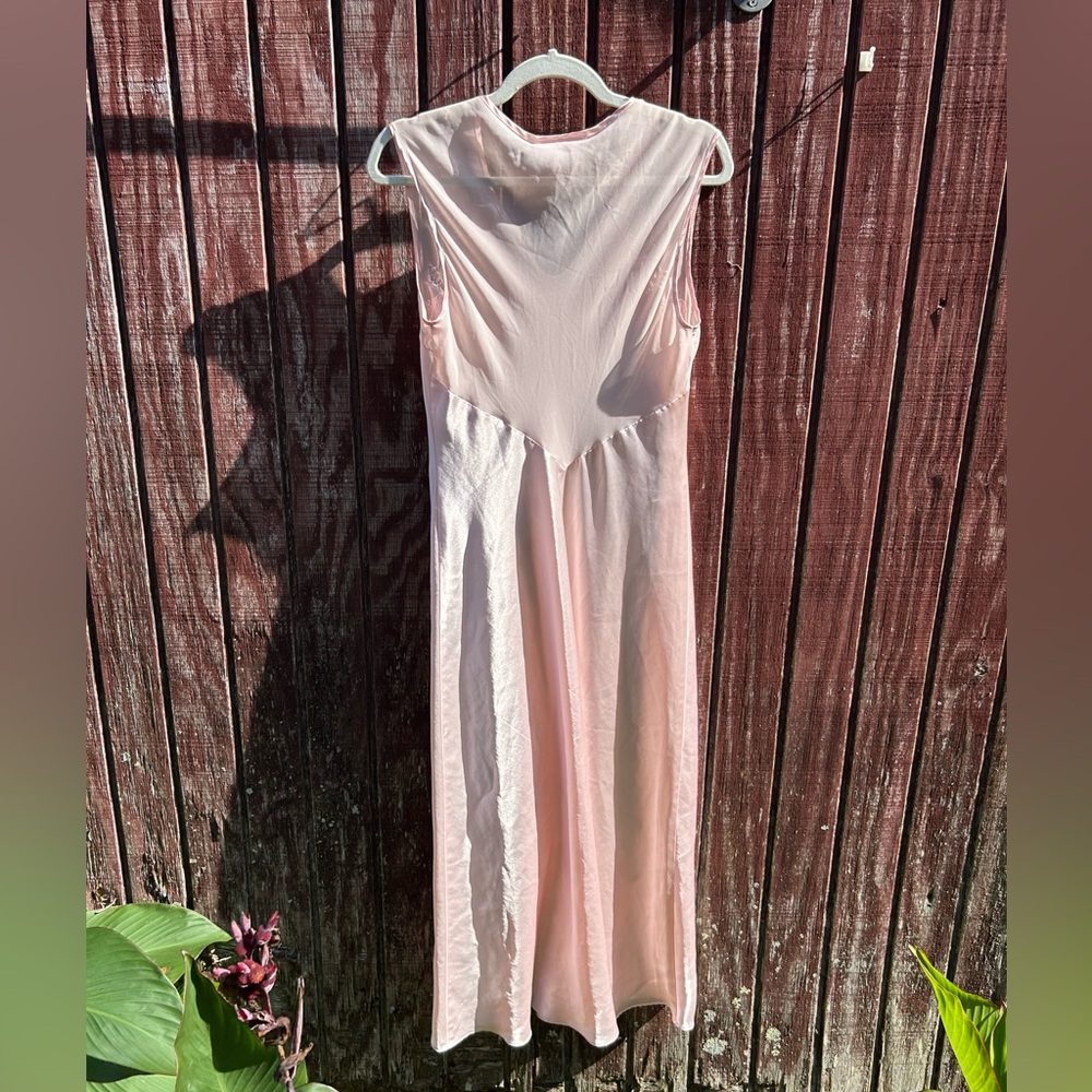 VINTAGE OSCAR DE LA RENTA‎ Pink Label Satin Slip Dress Maxi Negligee S - Picture 2 of 14